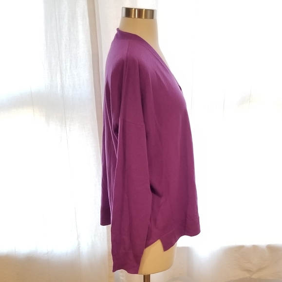 J Crew Tilly Purple Merino Wool Sweater Size M - Picture 2 of 7